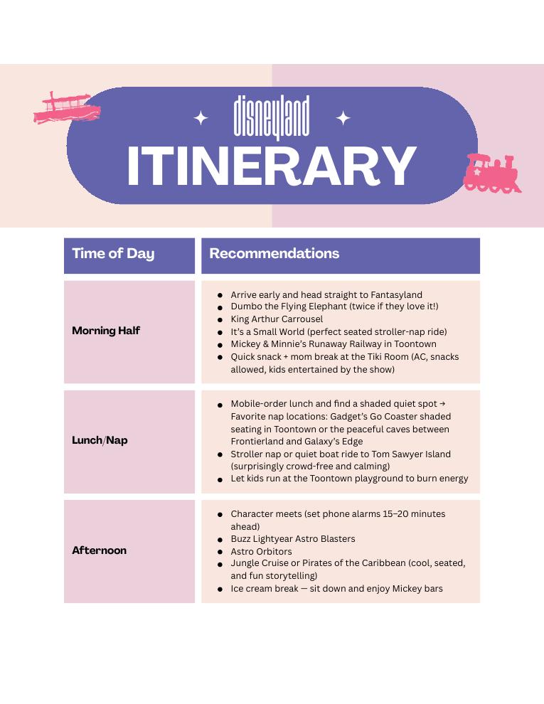 Nap-friendly itinerary