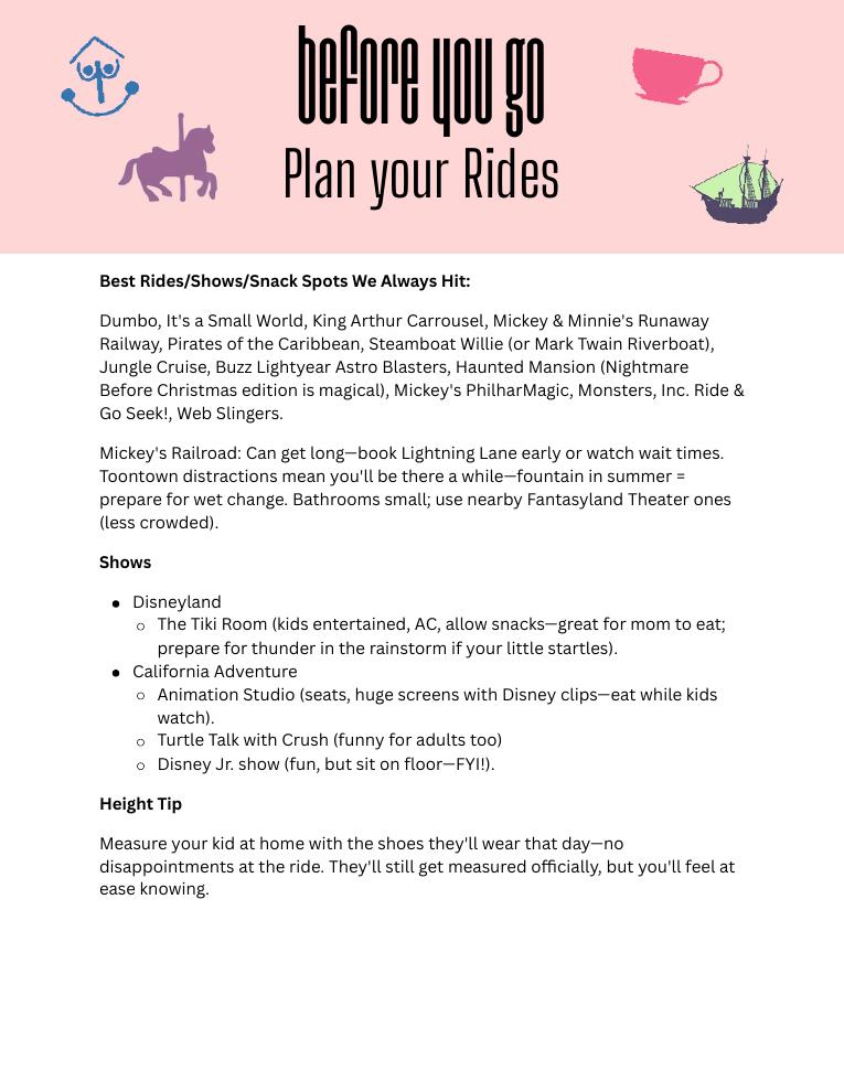 Ride strategy page